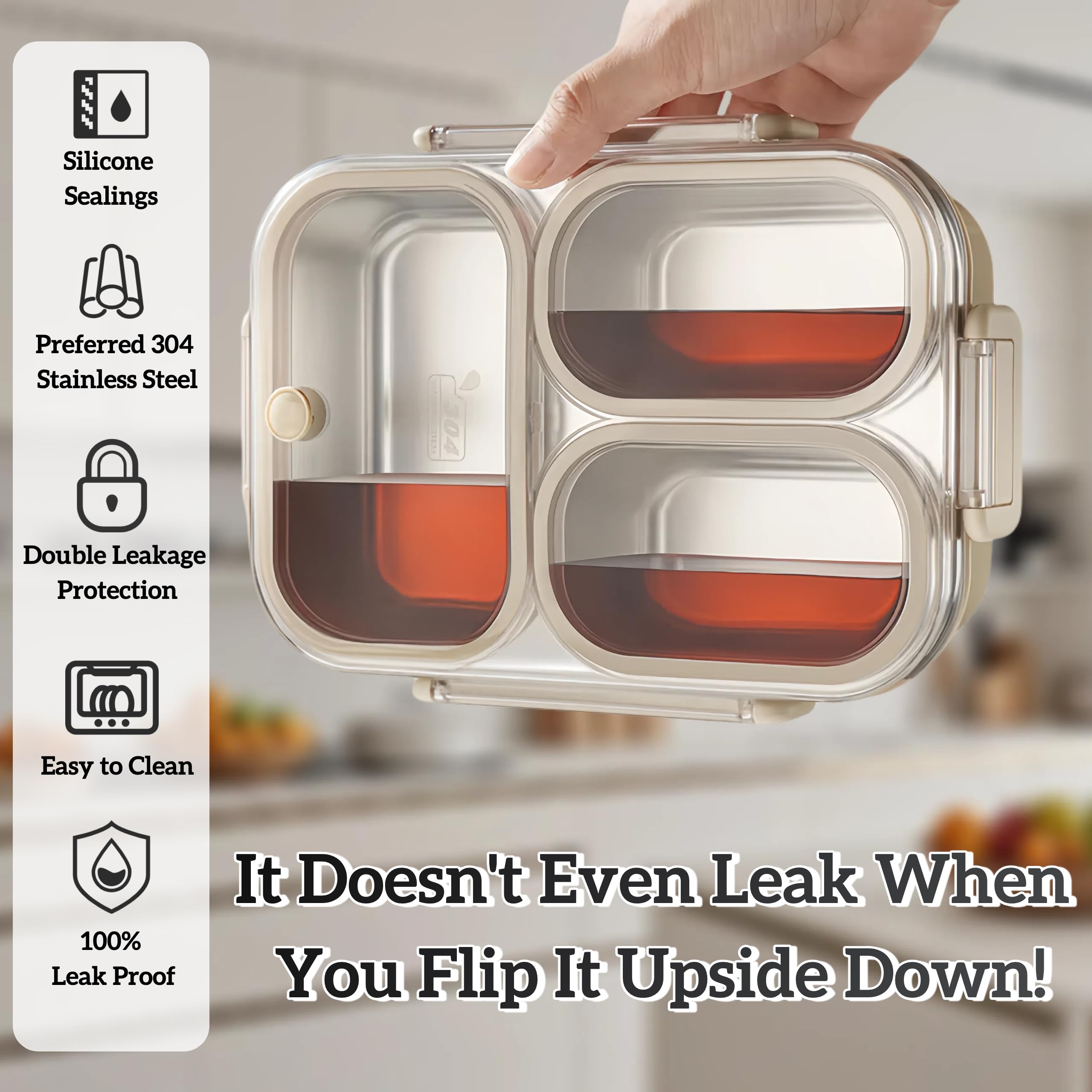 Eechen Charm double-layer insulation helps keep warm or cold foods for hours
