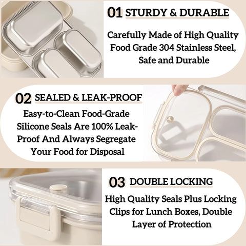Eechen Charm easy-clean metal container simplifies after-meal cleanup and quick re-use