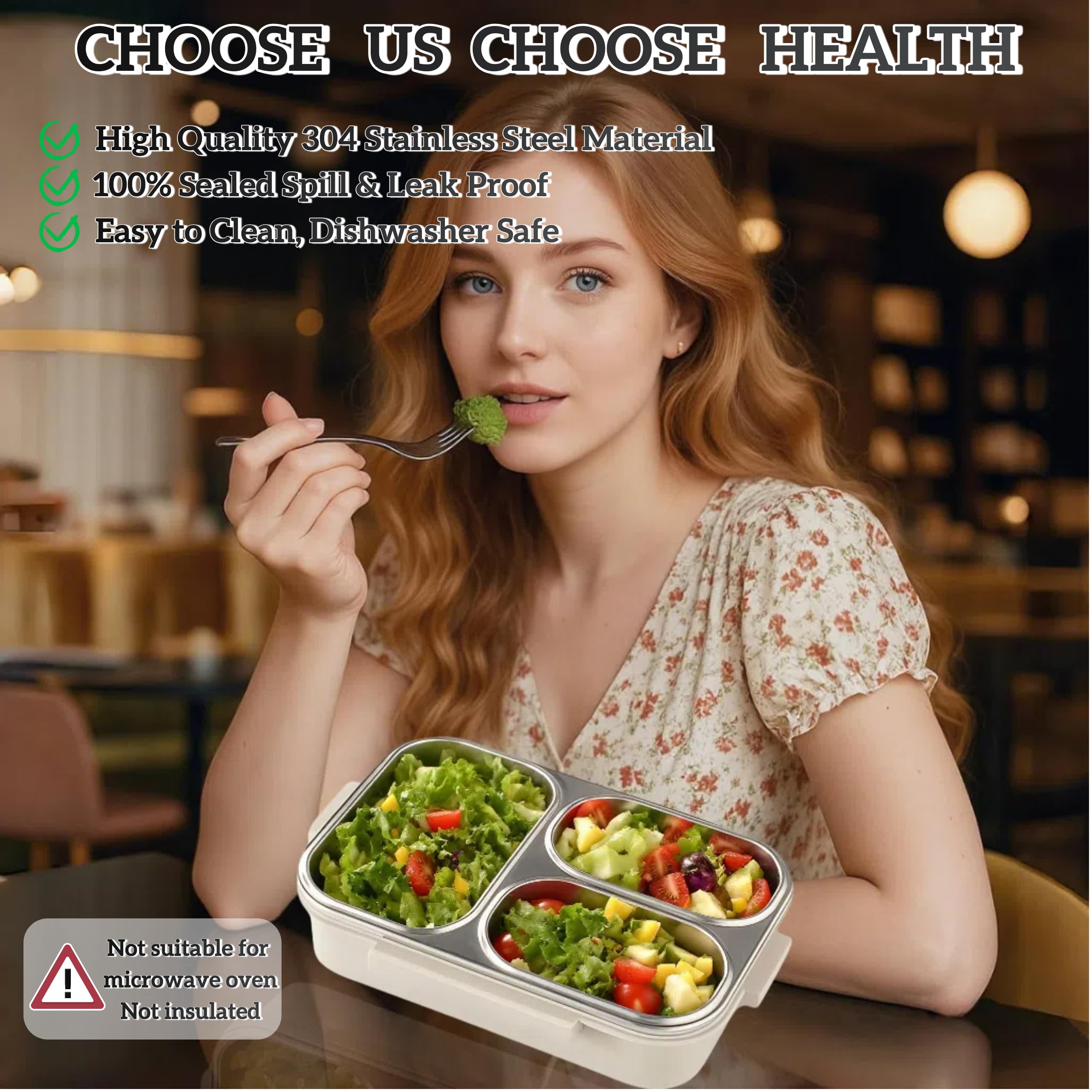 Eechen Charm leakproof lid with silicone gasket prevents spills during school lunch or travel