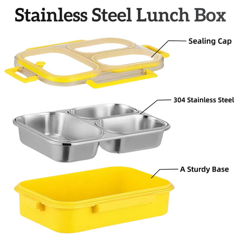 Eechen Charm lunch box back view shows compact, portable design.