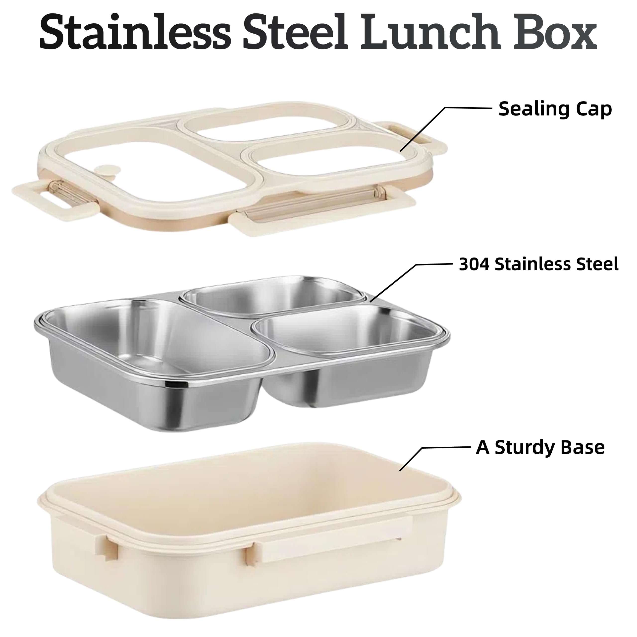 Eechen Charm stainless steel construction ensures rust-free, BPA-free durability for daily meals