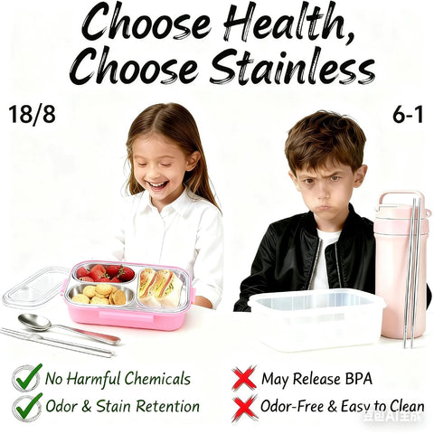 Stainless steel retention keeps hot foods warm and cold items cool.