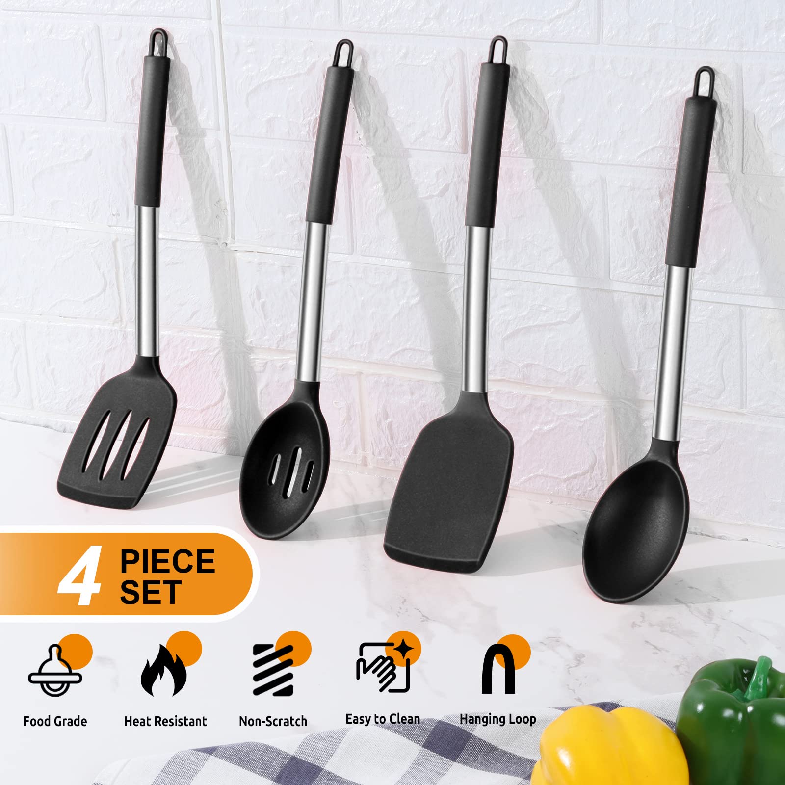 E-far slotted turner for delicate flipping on non-stick pans