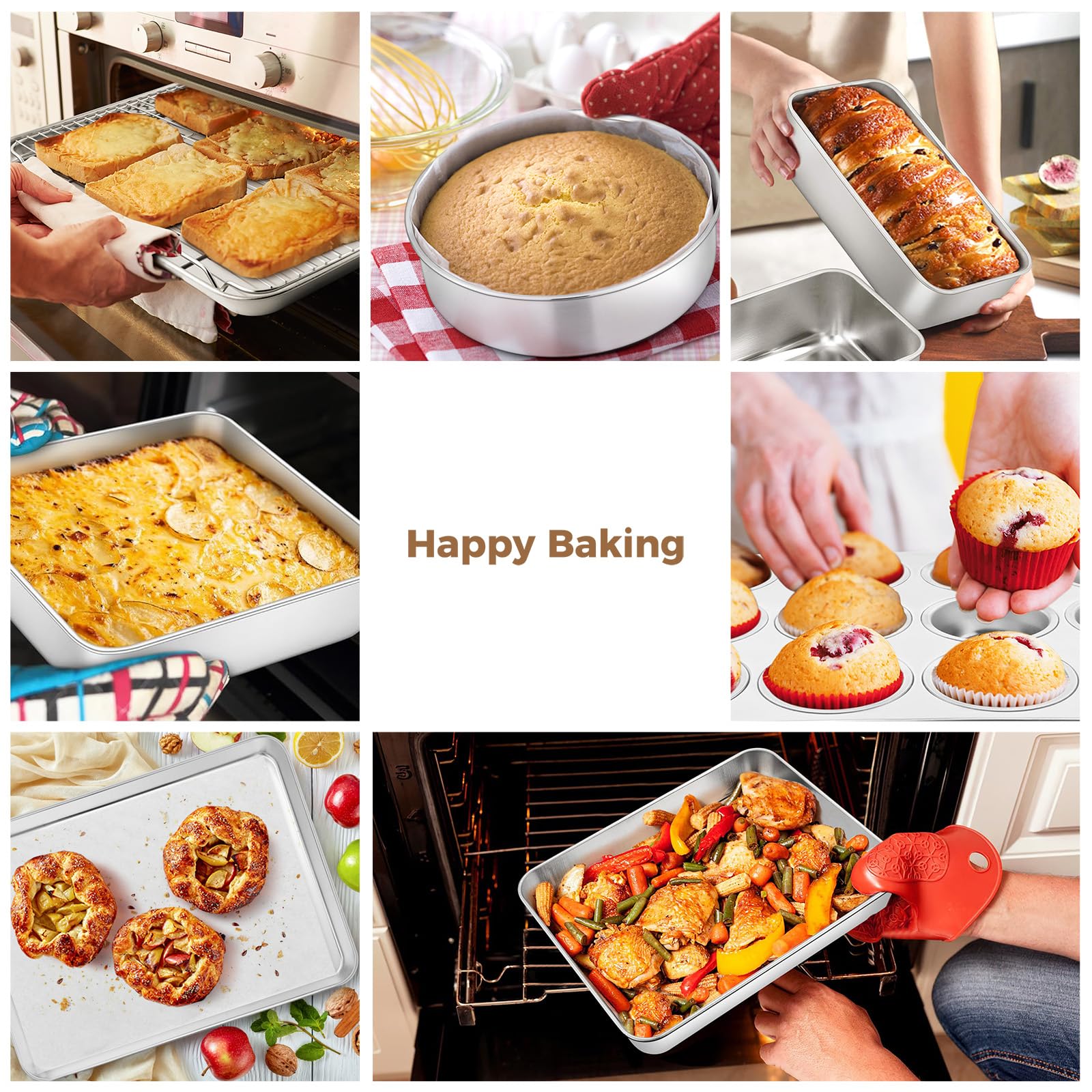E-far loaf pan supports uniform loaf baking.