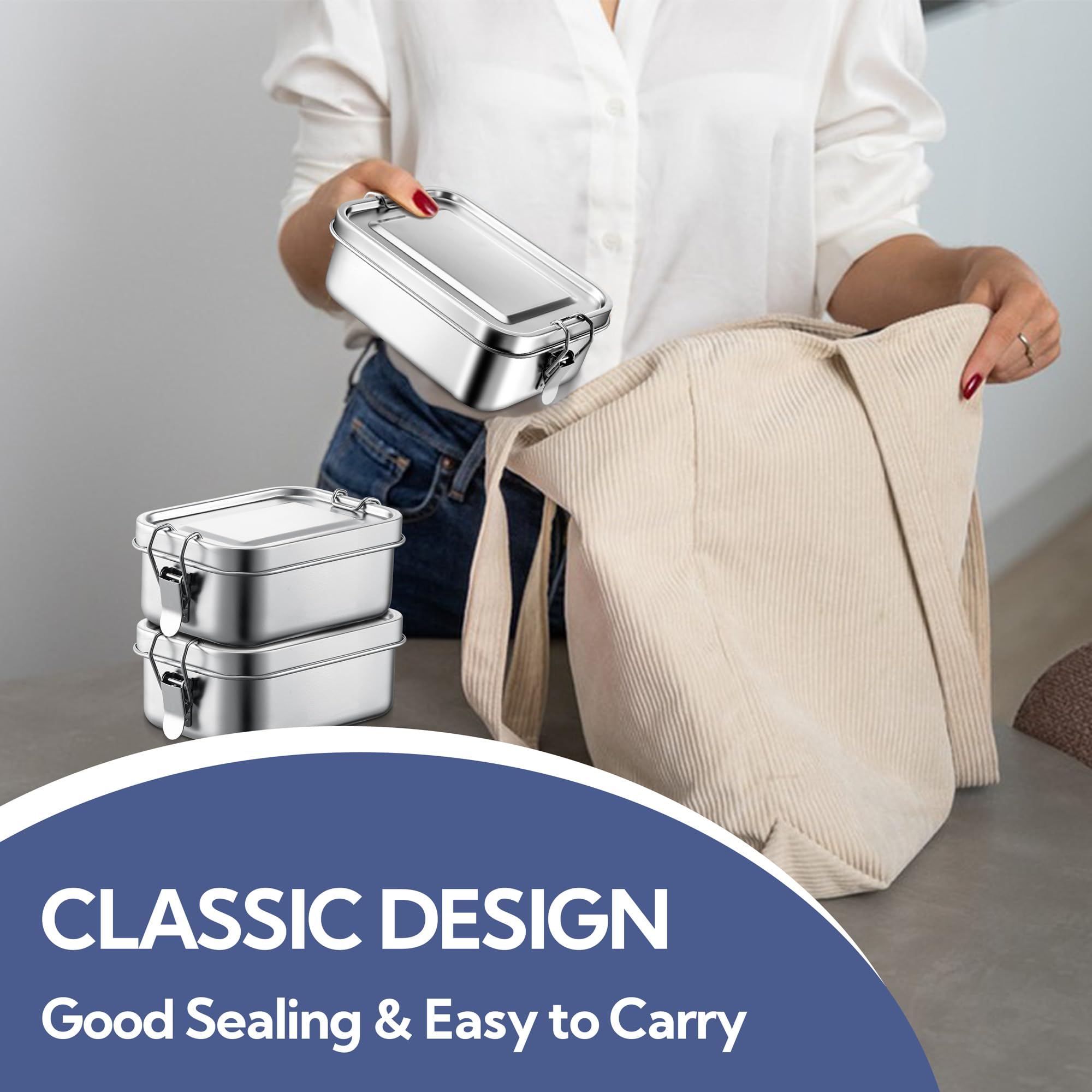 E-far four-piece set ideal for picnics and school lunches.