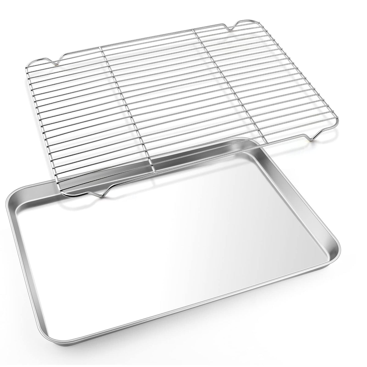 E-far cookie sheet with rack set for efficient baking and cooling.