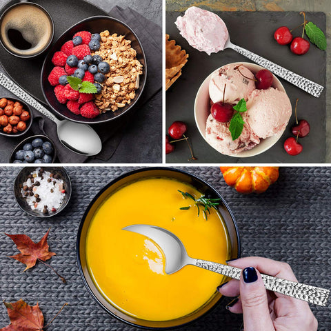 E-far dishwasher-safe spoons simplify cleanup and maintenance.