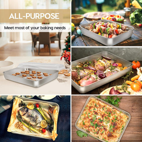 E-far dishwasher-safe pan delivers easy cleanup and even heat distribution.