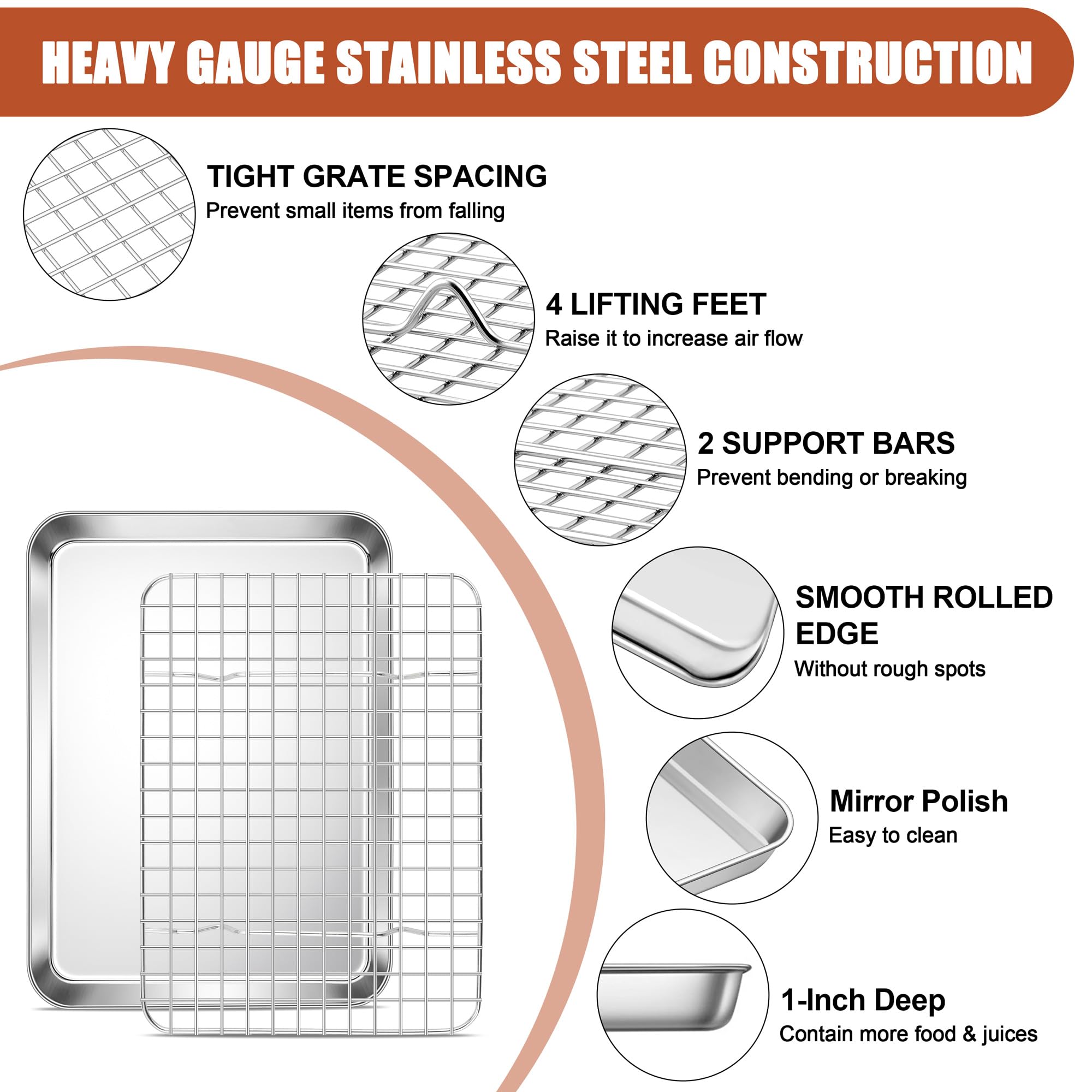 E-far flat-bottom design ensures uniform heat distribution for pastries.