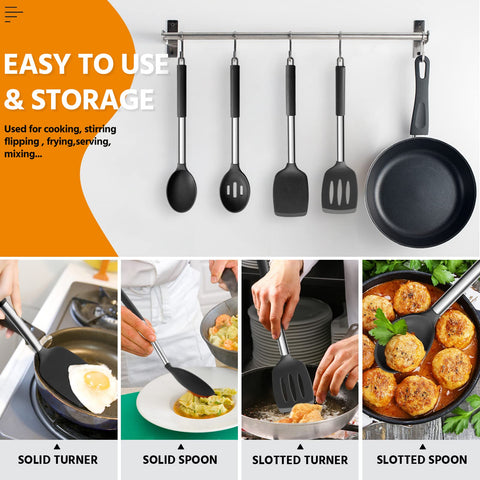 E-far heat-resistant silicone handles withstand high temps up to 446°F