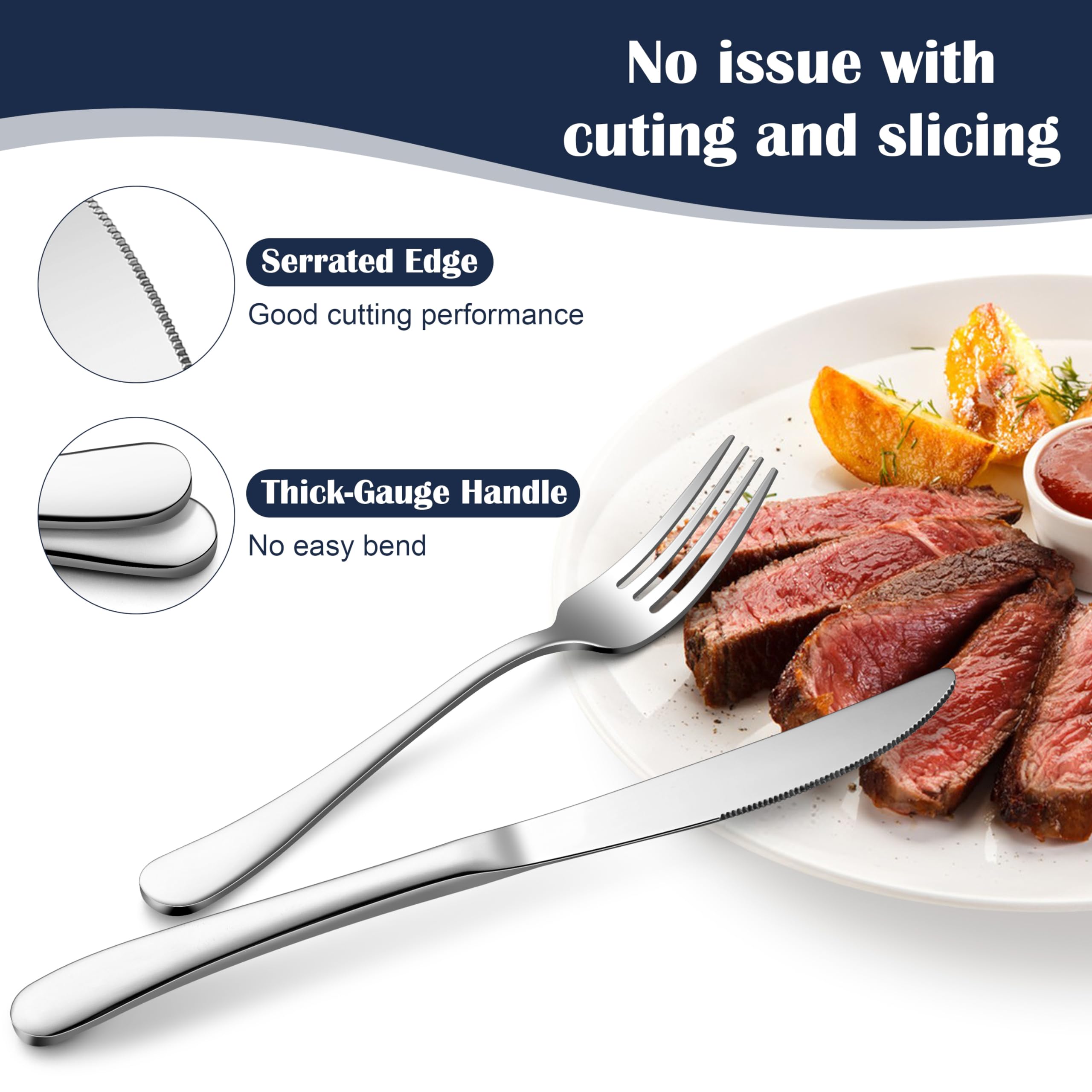 E-far salad/dessert forks paired for bowls and salads