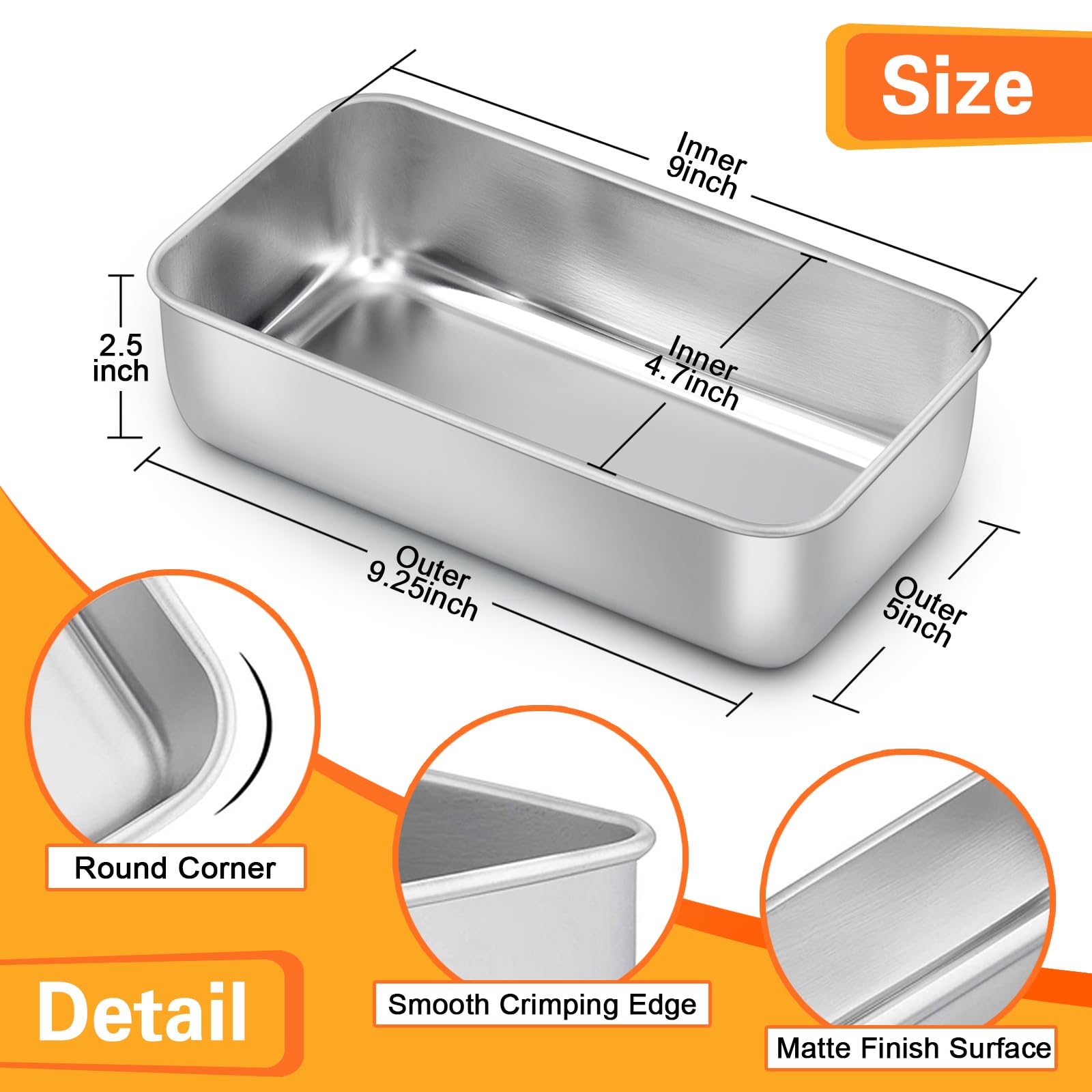 E-far loaf pans stacked for space-saving storage in a kitchen
