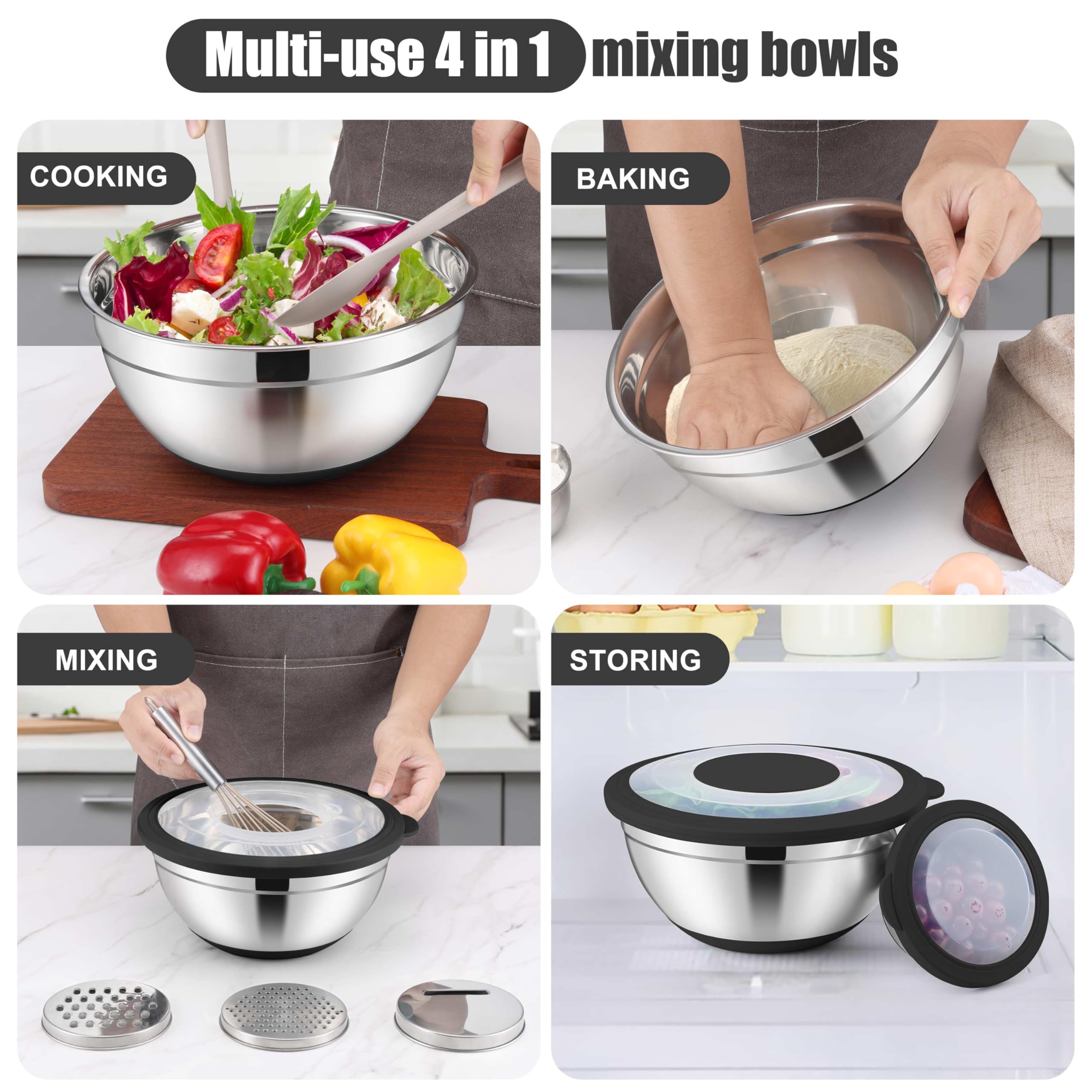 E-far mirror-polished stainless steel interior resists rust and odors