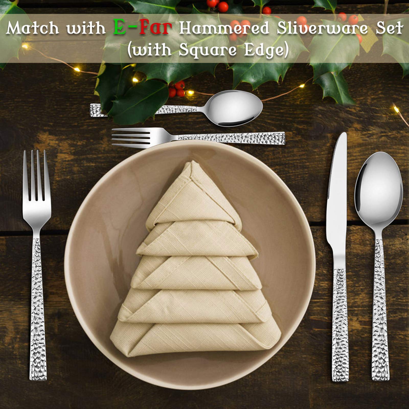 E-far serrated blade knife cuts steak and fish with ease