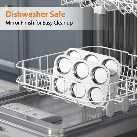 E-far Muffin Top Pan supports eggs, buns, crackers, and mini treats.