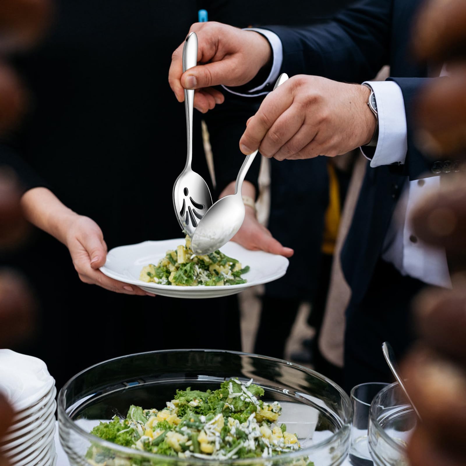 E-far durable 18/0 stainless steel spoons resist rust during busy service