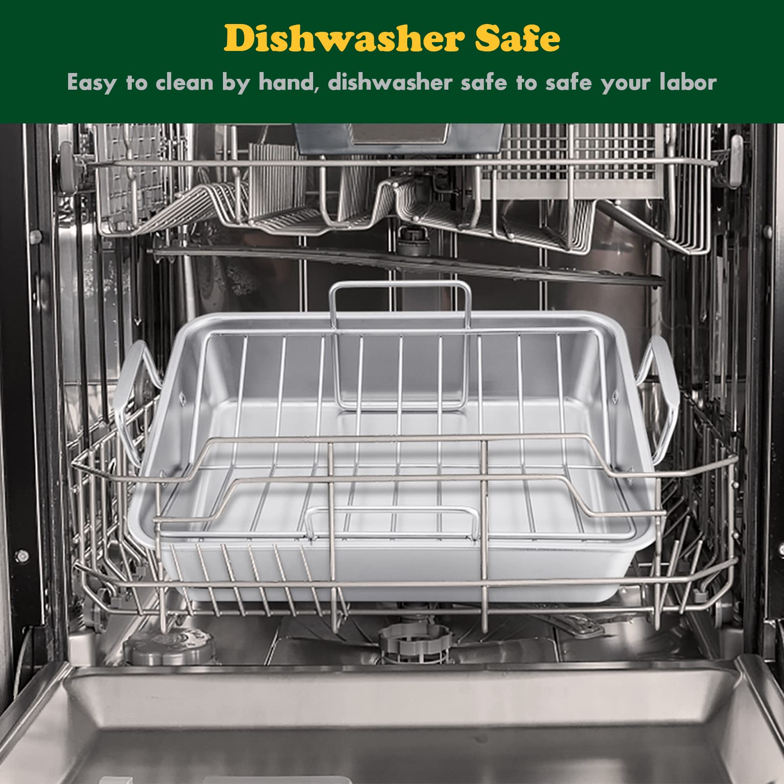 E-far multi-use roaster handles turkeys, hams, lasagnas, and casseroles.