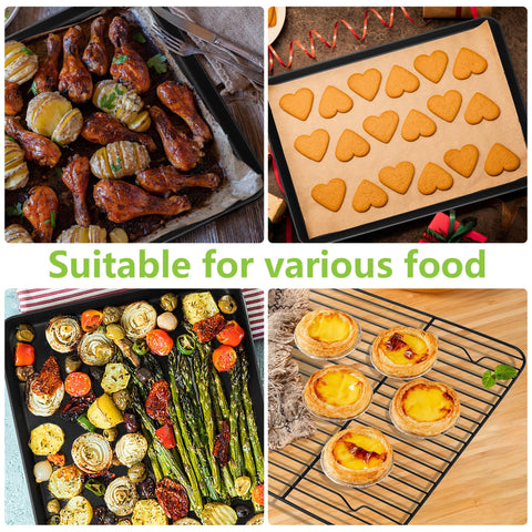 E-far multipurpose pan and rack for baking, roasting, and cooling.