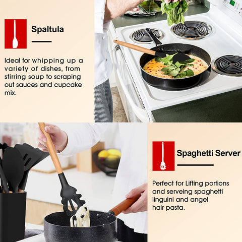 E-far spaghetti server with sturdy prongs for even portions.