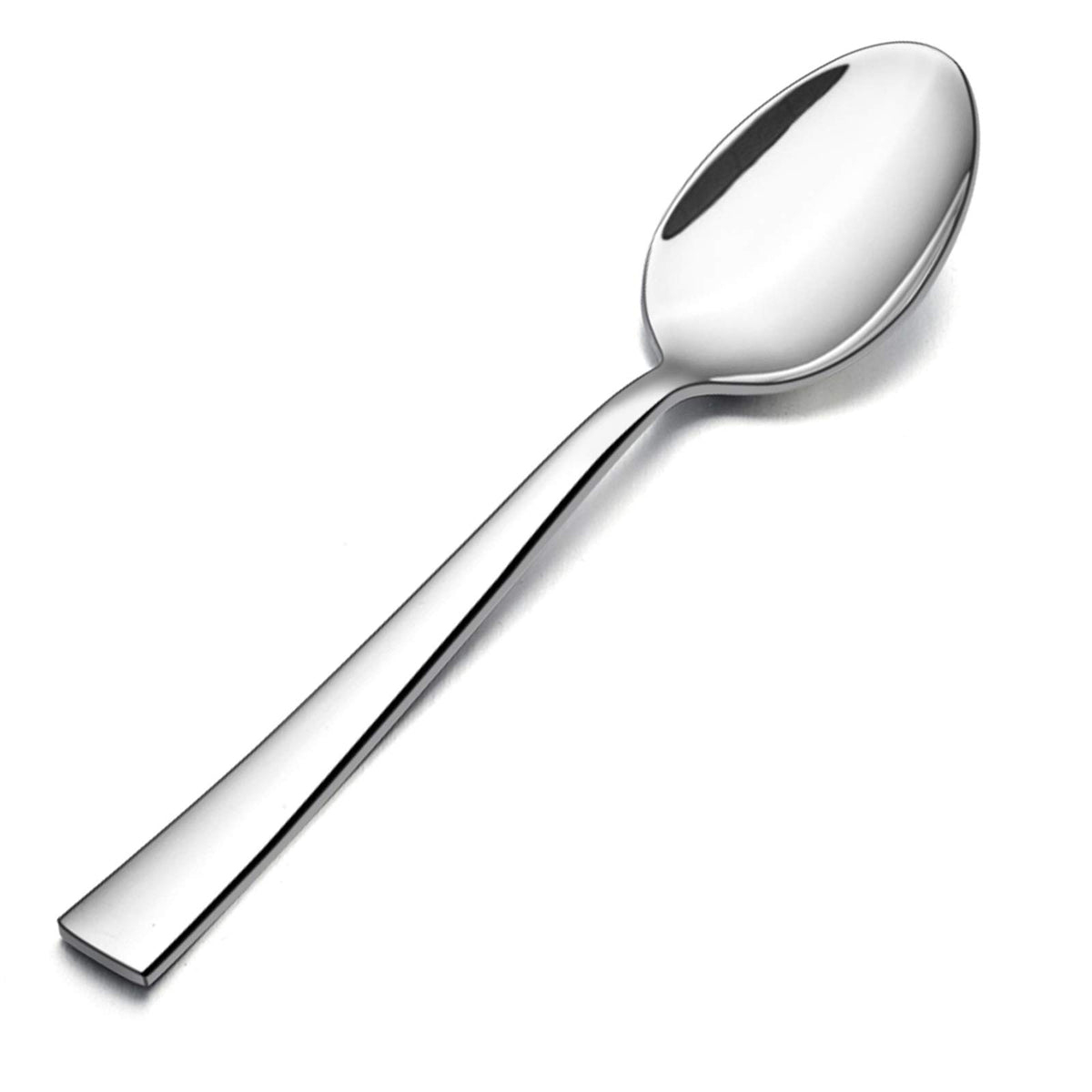 E-far 12-piece teaspoon set with mirror finish, ideal for daily use and coordinating with modern tableware.