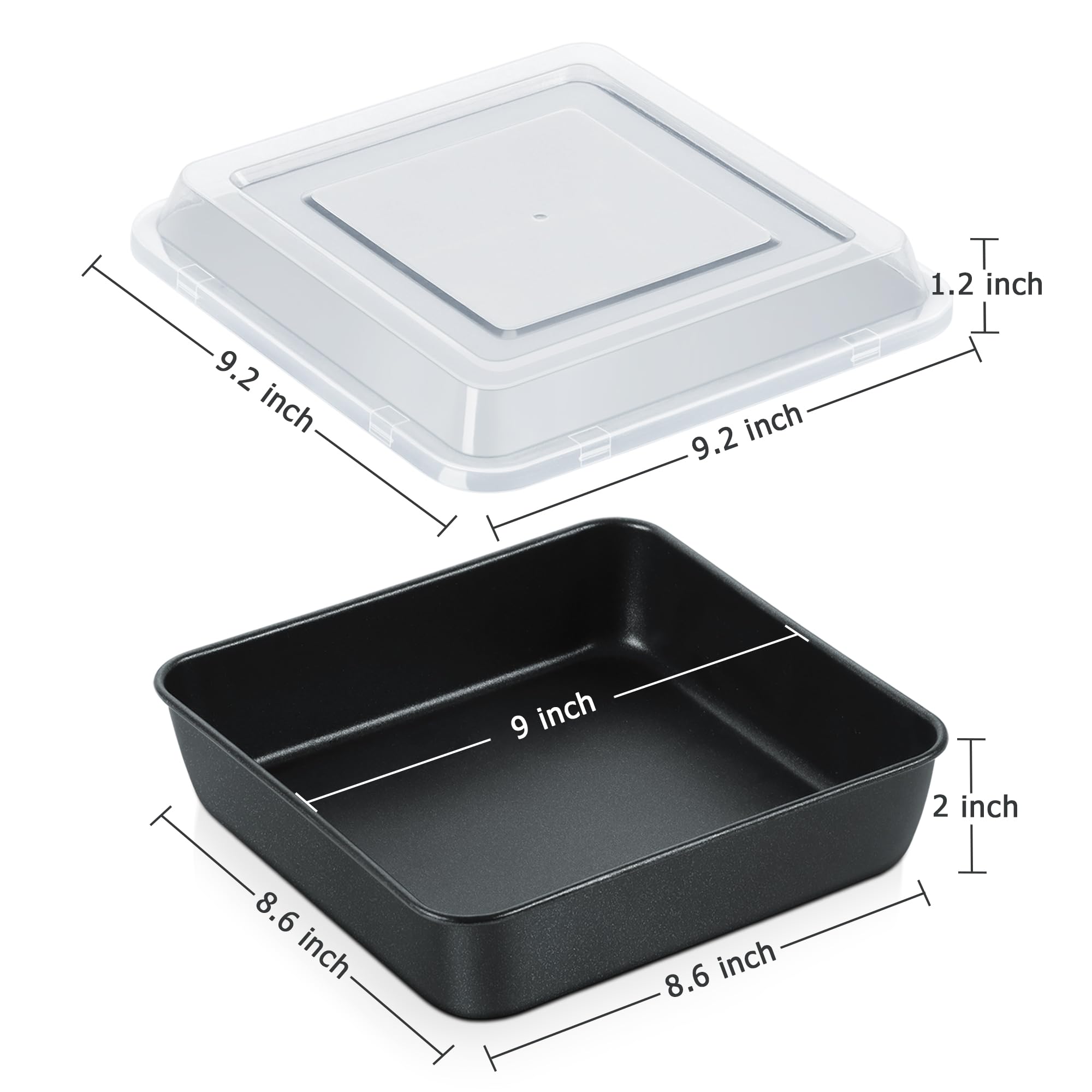 E-far two-square-pans set for versatile batch baking.