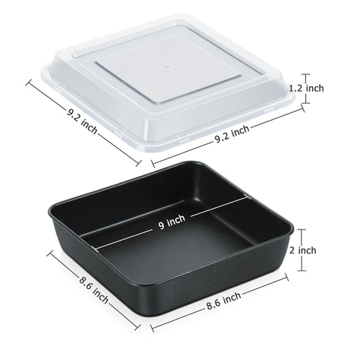 E-far two-square-pans set for versatile batch baking.