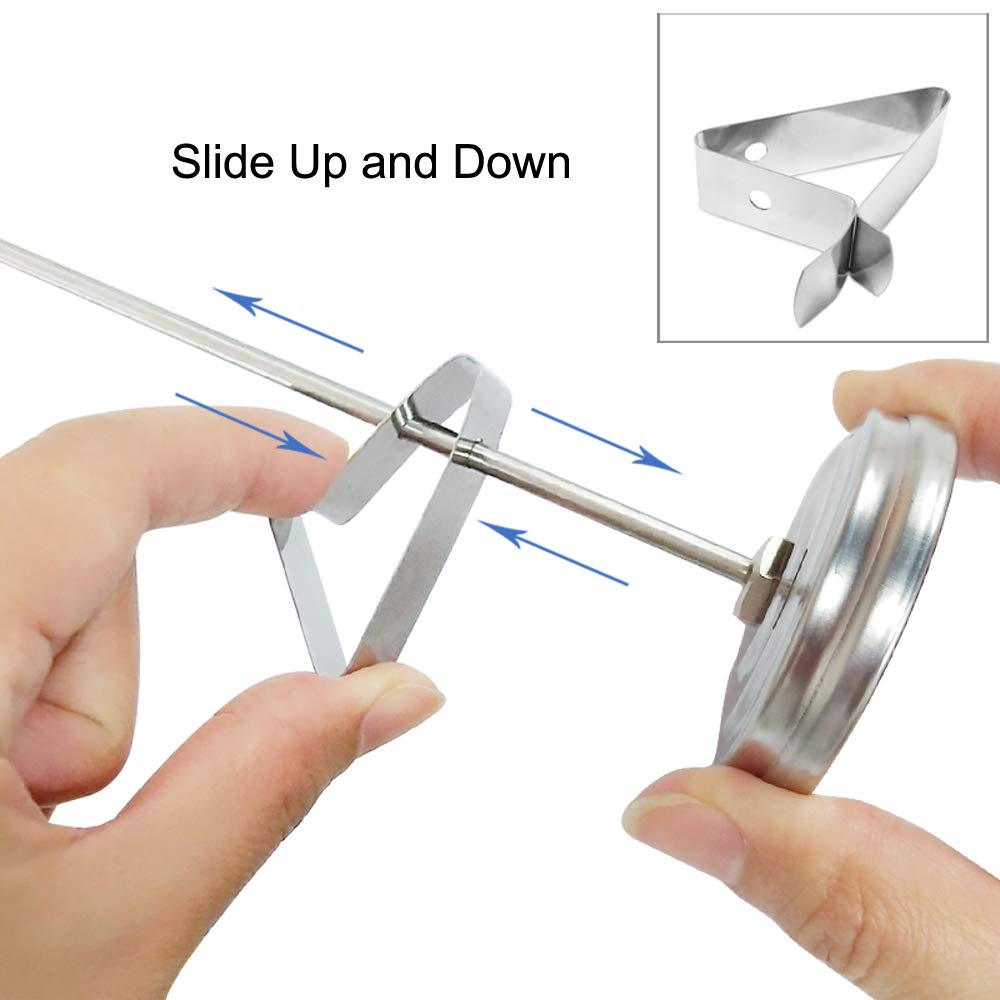 Efeng stainless steel clip keeps the thermometer secure during cooking