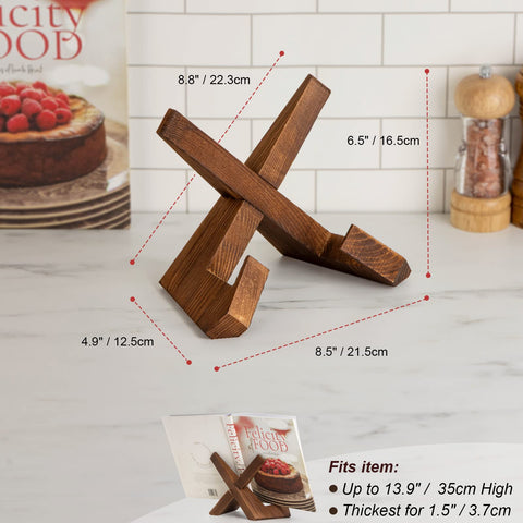 EFFORTICH cookbook stand disassembly view highlights easy storage when not in use.