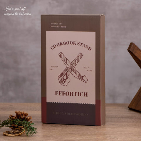 EFFORTICH cookbook stand farmhouse decor integrates with warm kitchen aesthetics.