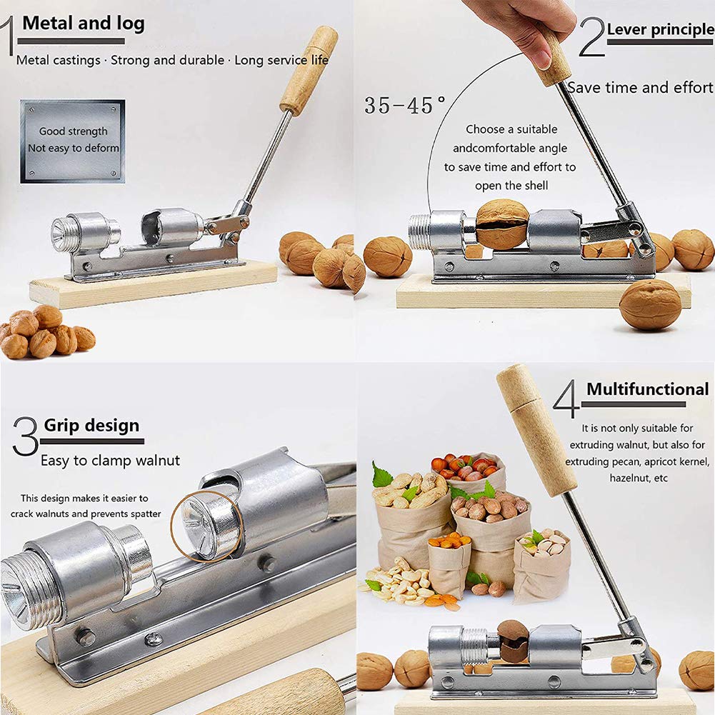 EGETOTA Nutcracker includes 2 picks for easy nut removal