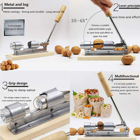 EGETOTA Nutcracker includes 2 picks for easy nut removal