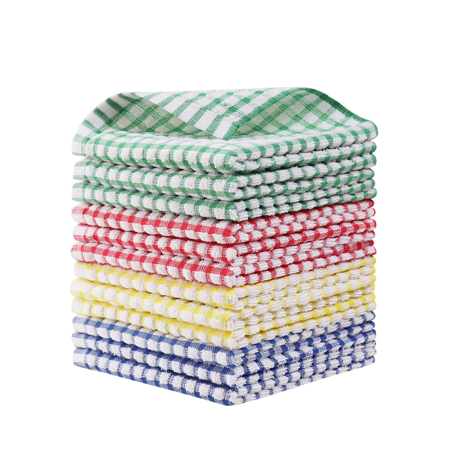 Egles dishcloths 12x12 mixed colors pack for versatile kitchen drying and cleaning.