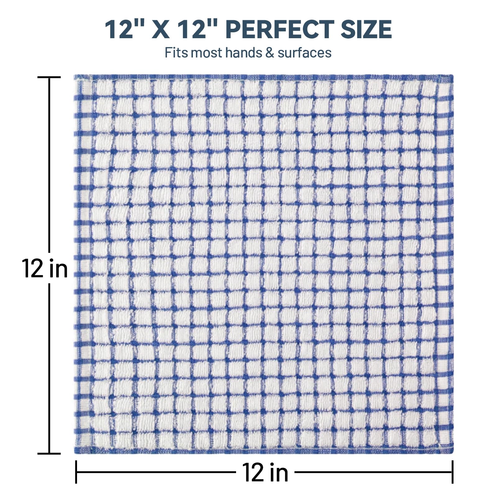 Egles 340gsm cotton close-up shows plush weave for gentle contact with glassware.