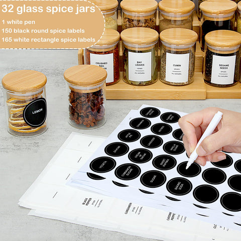 EgticHome wide-mouth spice jars allow easy filling and quick retrieval.