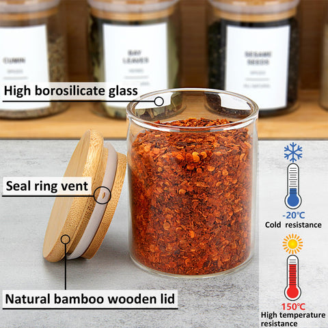 EgticHome two-label styles support flexible spice and coffee station labeling.