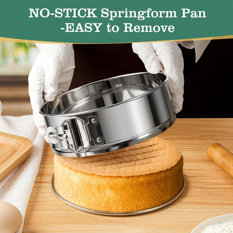 E-Gtong leakproof design keeps batter contained during water bath baking