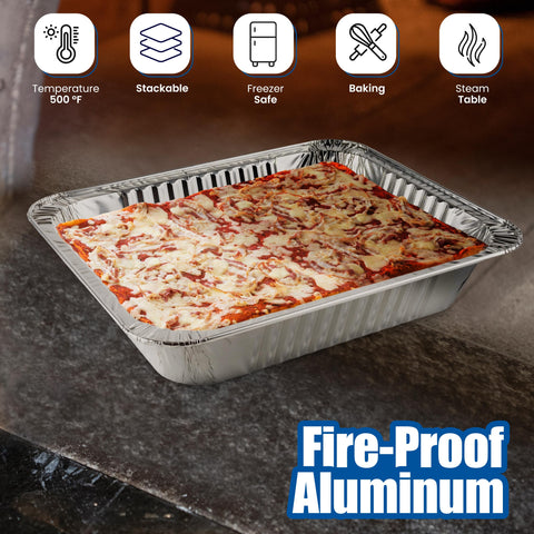 EHOMEA2Z Aluminum Pans oven-safe design ideal for baking and roasting.