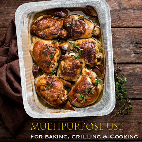 EHOMEA2Z catering pan pack of ten for bulk meal prep.