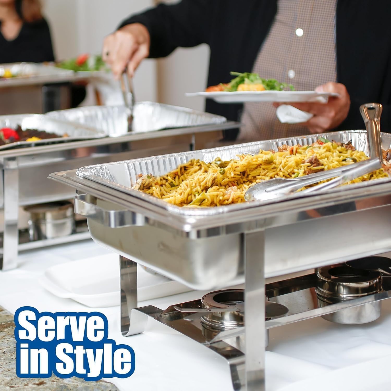 EHOMEA2Z disposable aluminum pans save time on cleanup after meals.