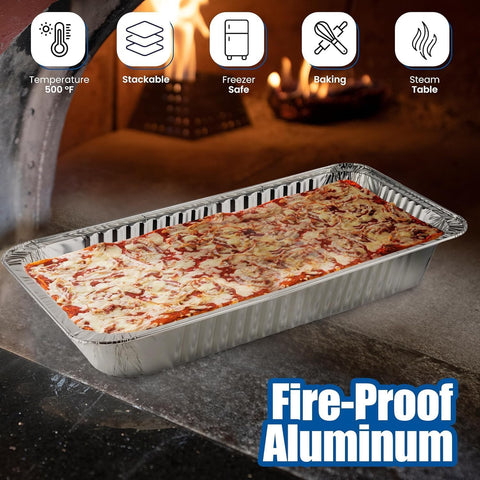 EHOMEA2Z 15-pack pans with lids for bulk catering needs.