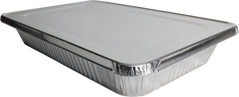 EHOMEA2Z full-size disposable foil pan with lid for easy event cleanup.