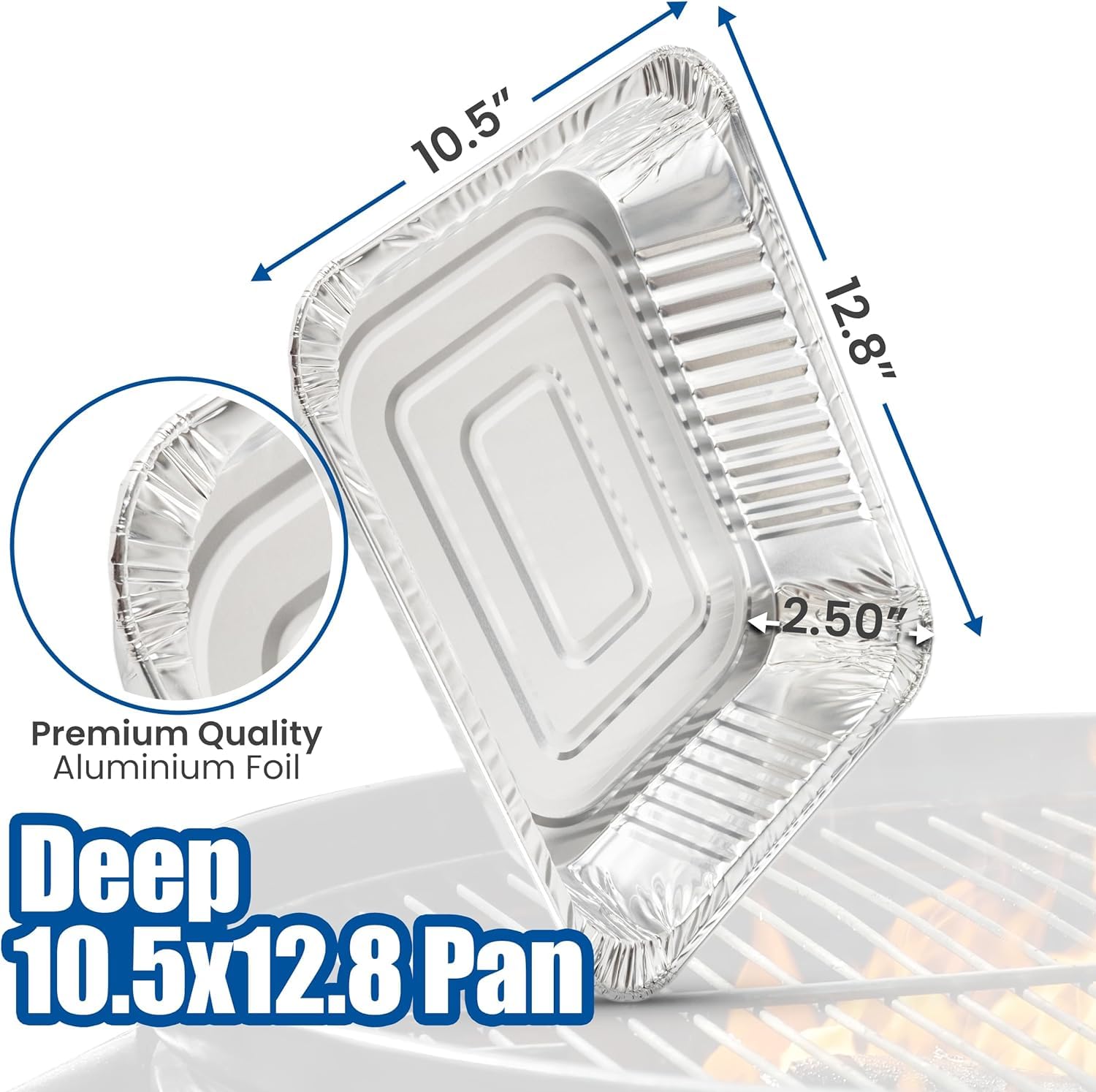 EHOMEA2Z heavy-duty foil pan for oven and freezer use.