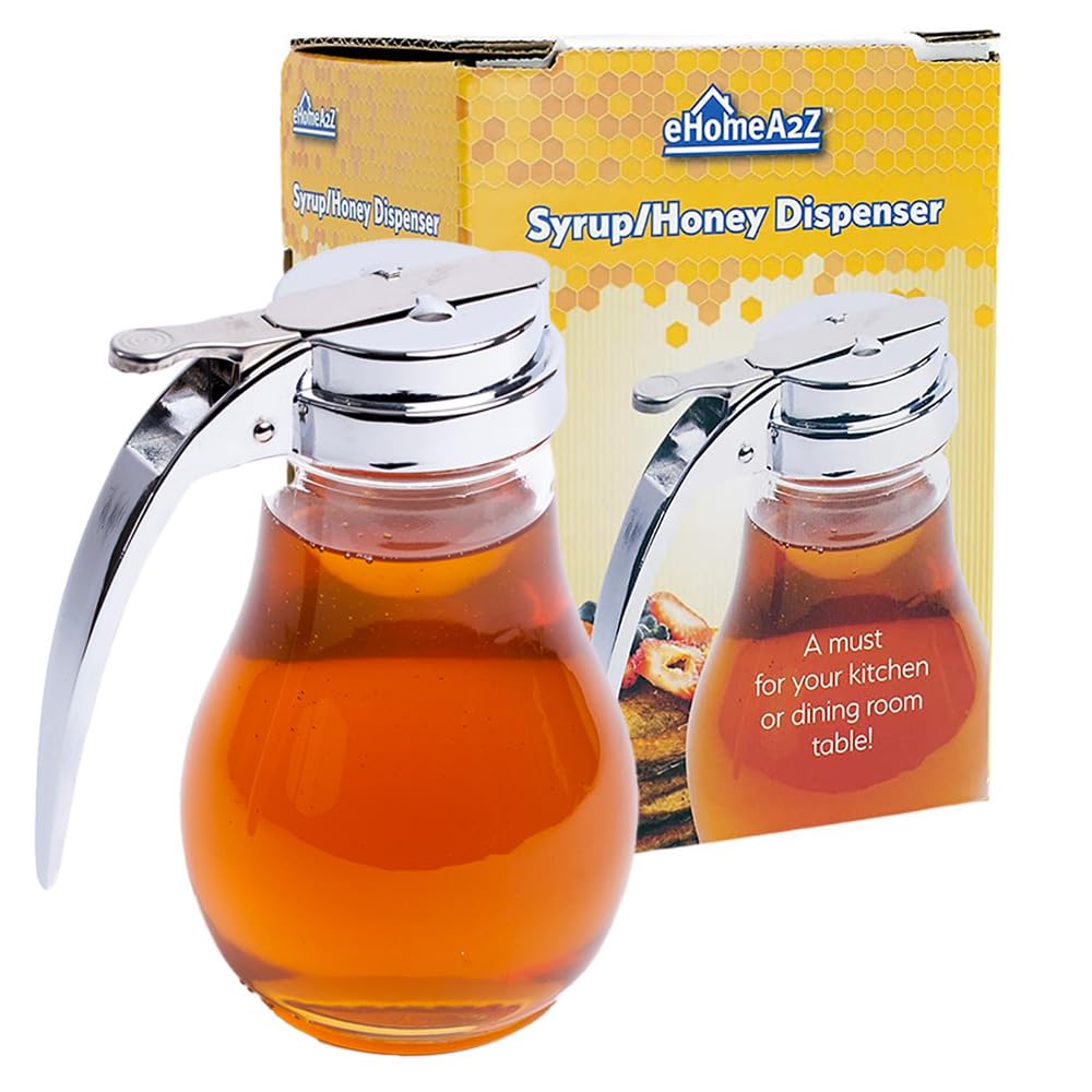 EHOMEA2Z honey dispenser spout with vent hole for drip-free pouring.