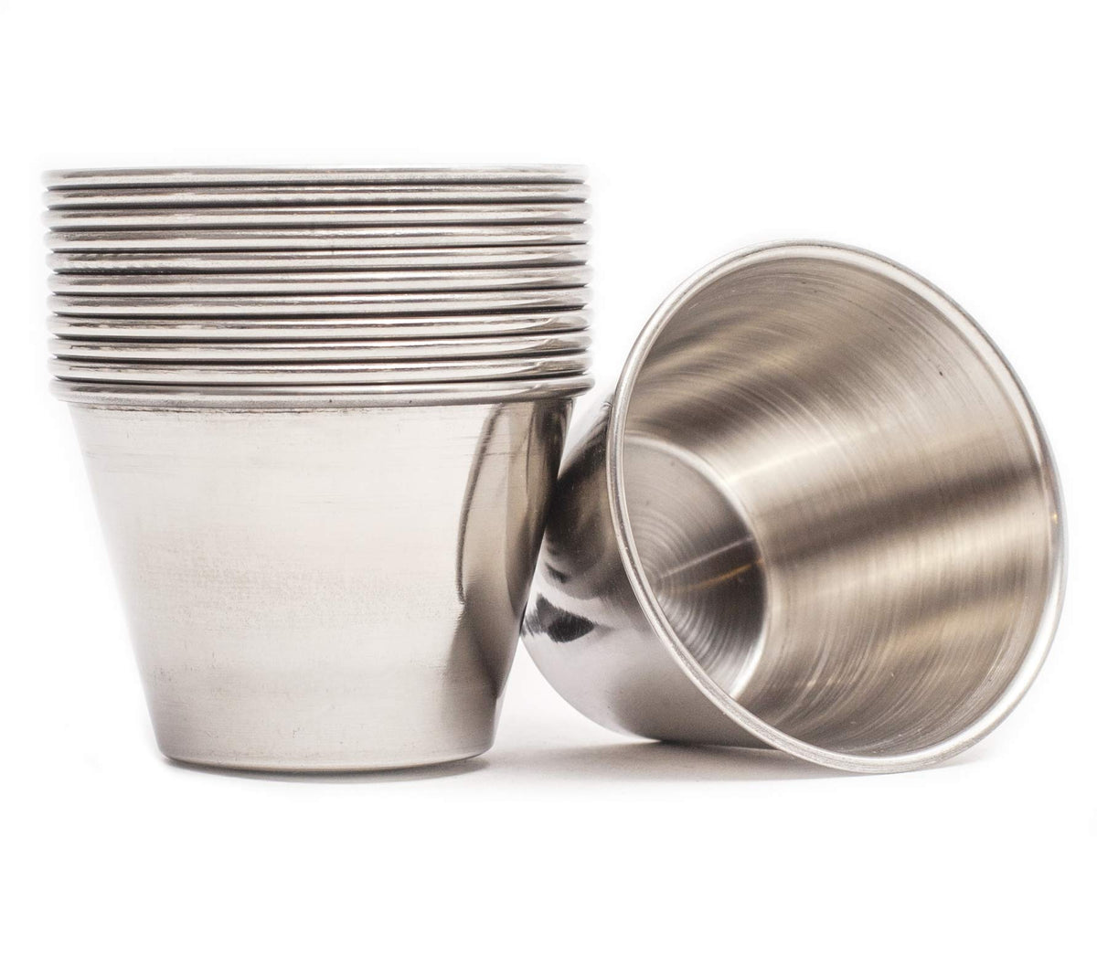 EHOMEA2Z ramekins stainless steel 2.5 oz for durable, precise portions.
