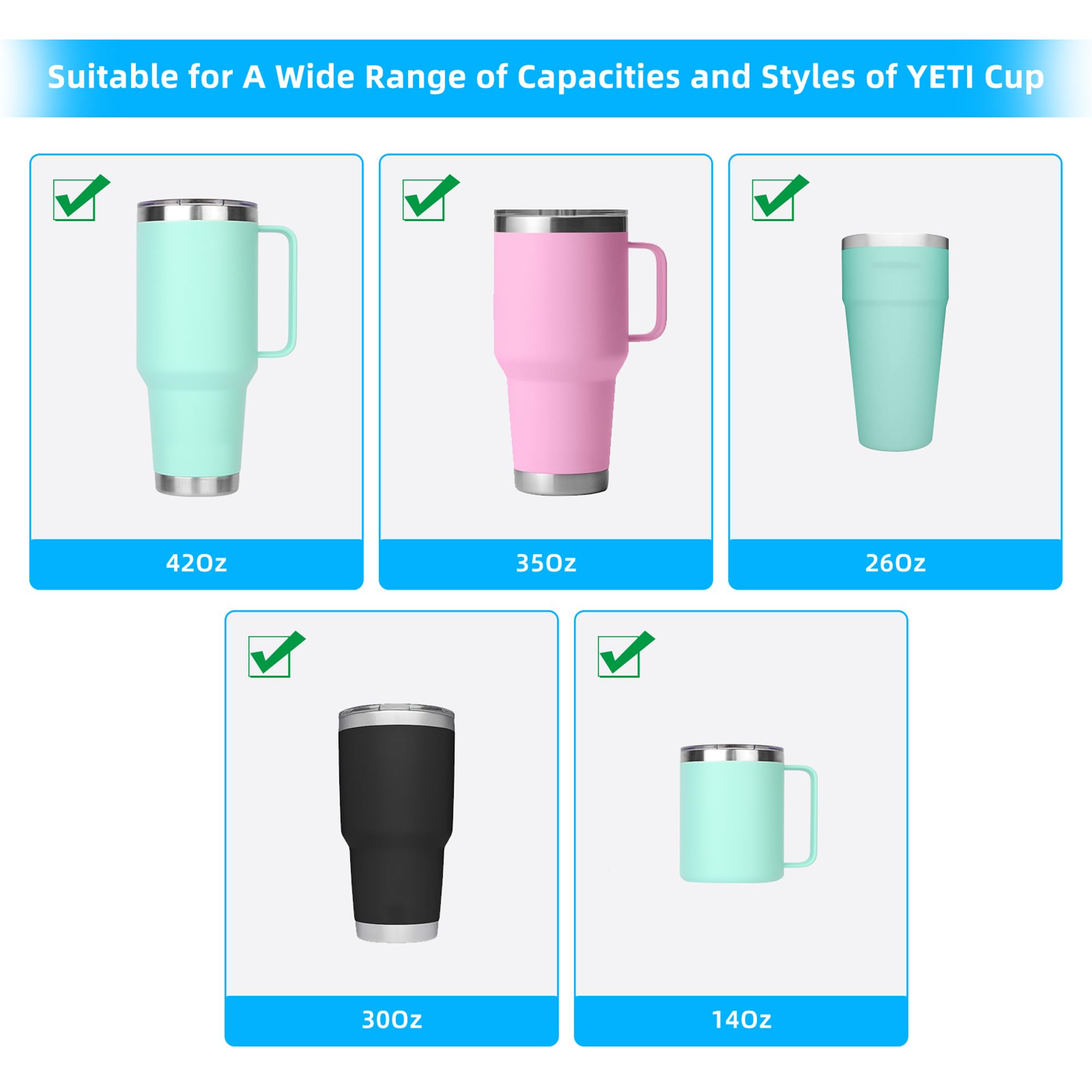Ehzyaz clear lid design lets you see your drink level instantly