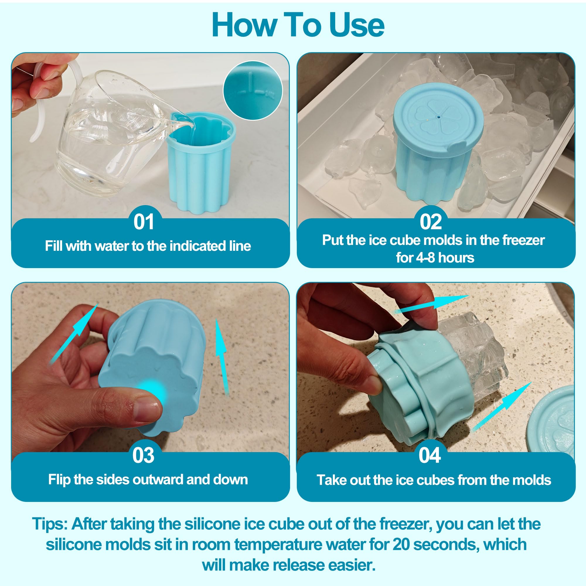 Ehzyaz food-grade silicone ice molds are BPA-free