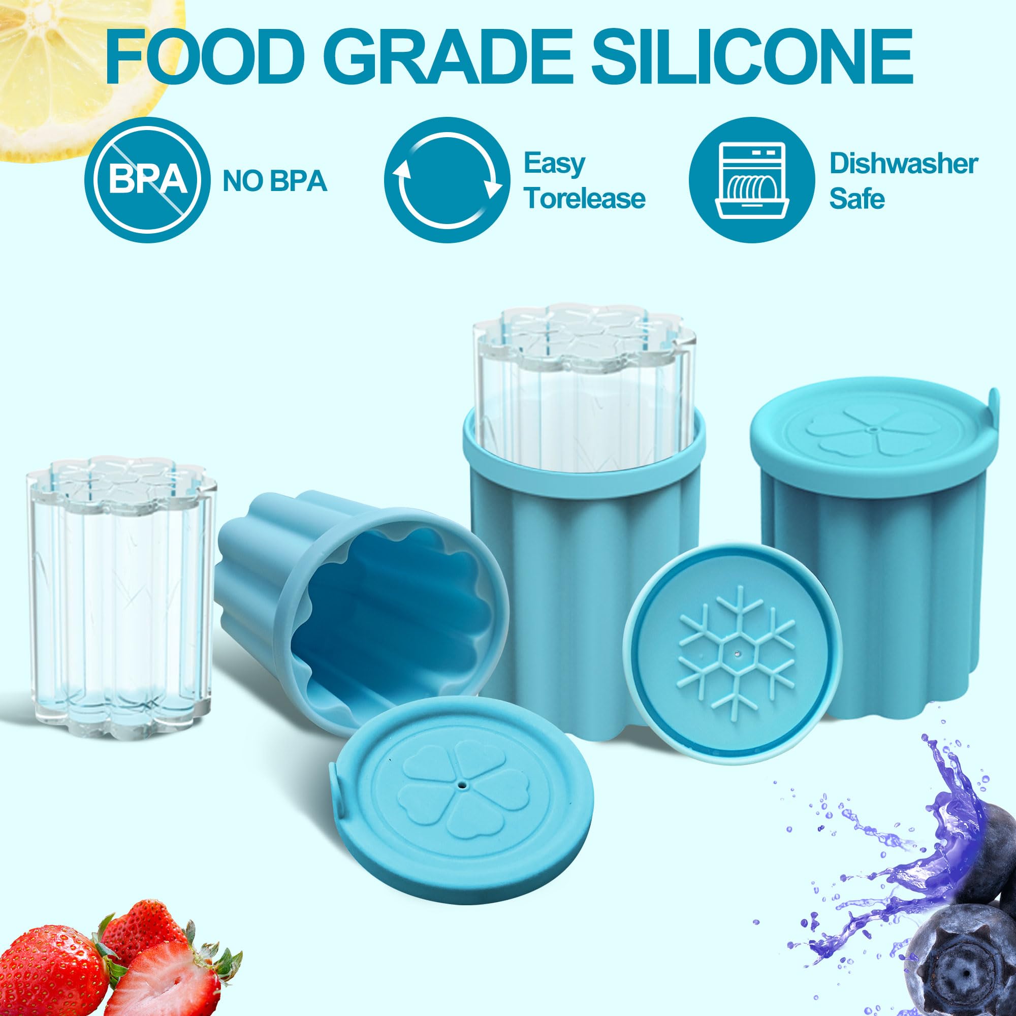 Ehzyaz ice molds fit Owala FreeSip 32oz without blocking the straw