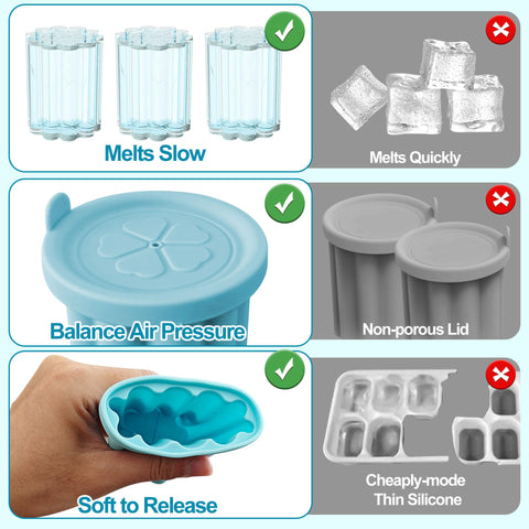 Ehzyaz silicone ice molds with lid for clean storage