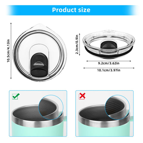 Ehzyaz replaceable lids fit YETI 14–oz to 30–Oz tumblers