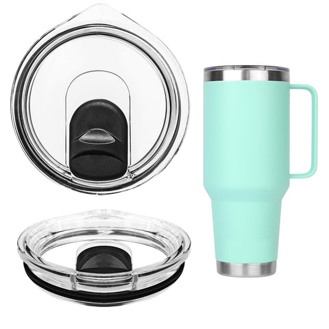 Ehzyaz two-pack lids for YETI with magnetic slider for easy, convenient drinking